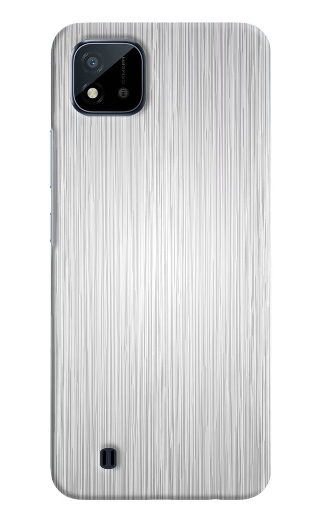 Wooden Grey Texture Realme C20 Hard Case Back Cover by Casekaro