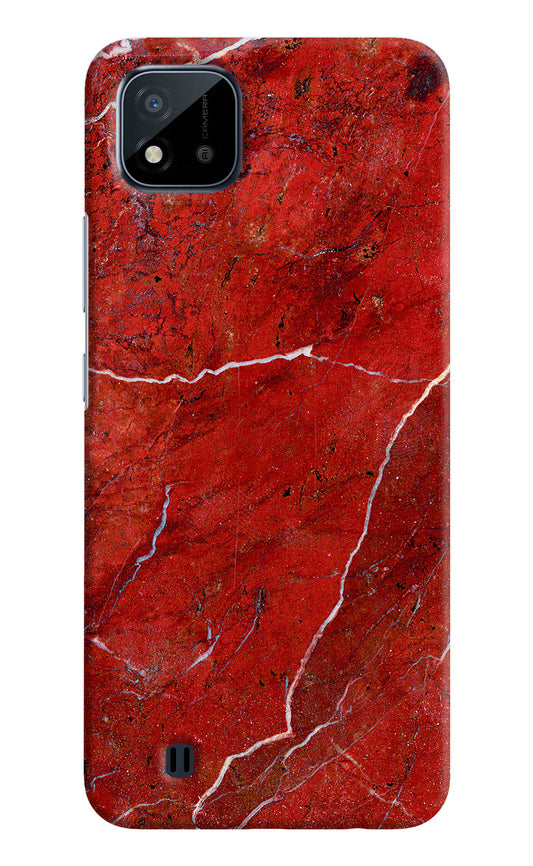 Red Marble Design Realme C20 Hard Case Back Cover by Casekaro