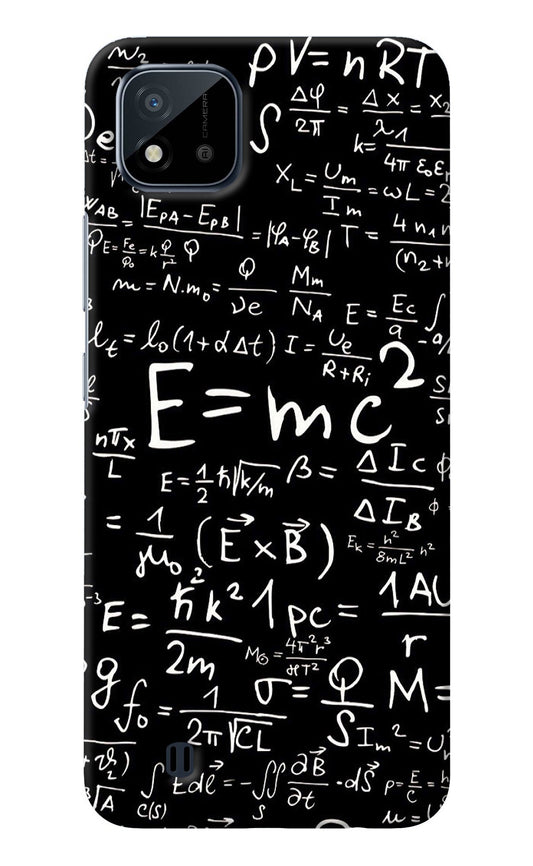 Physics Albert Einstein Formula Realme C20 Back Cover