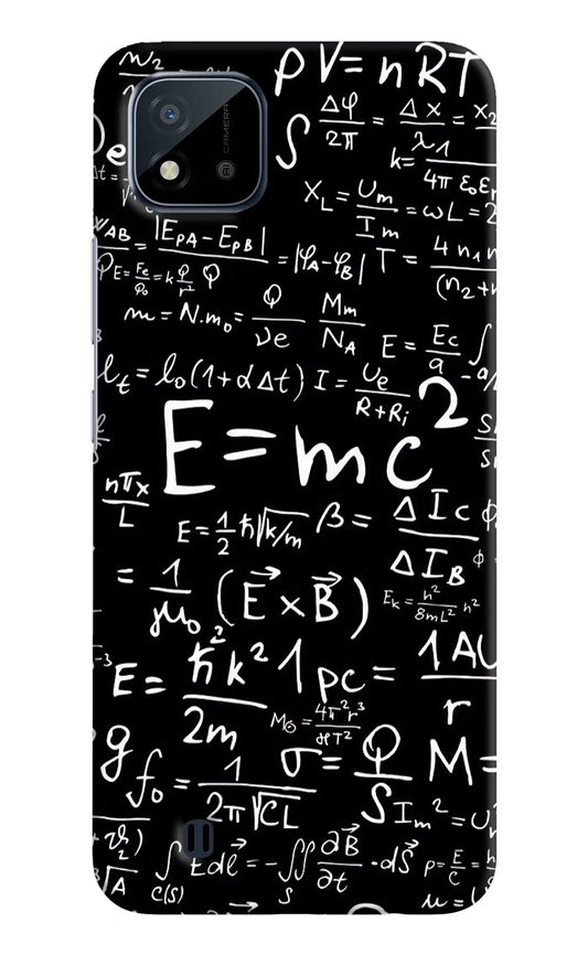 Physics Formula Realme C20 Hard Case Back Cover by Casekaro