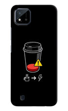 Coffee Realme C20 Hard Case Back Cover by Casekaro