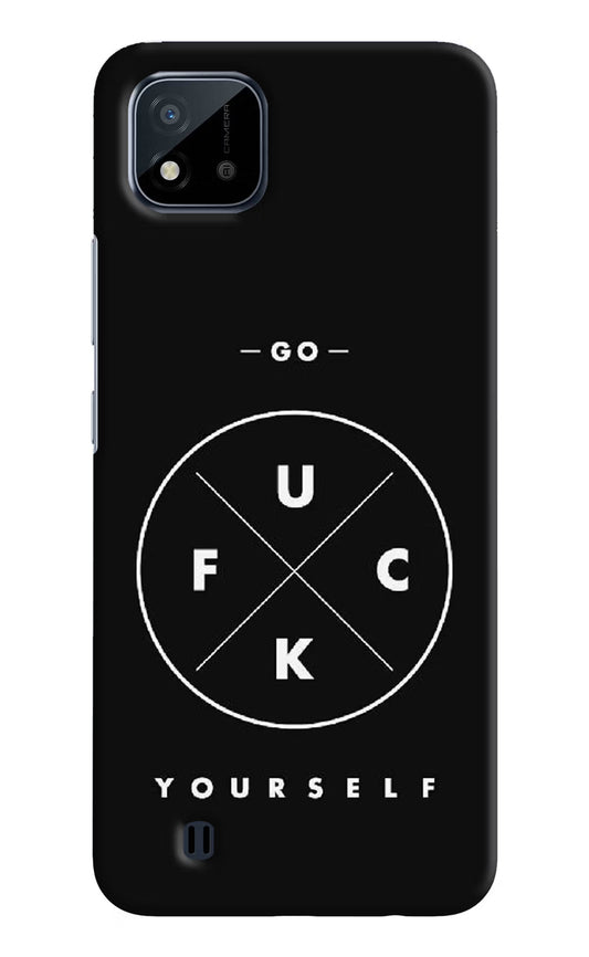Go Fuck Yourself Realme C20 Hard Case Back Cover by Casekaro