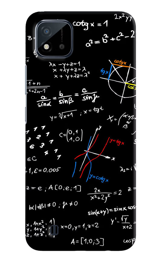 Mathematics Formula Realme C20 Hard Case Back Cover by Casekaro