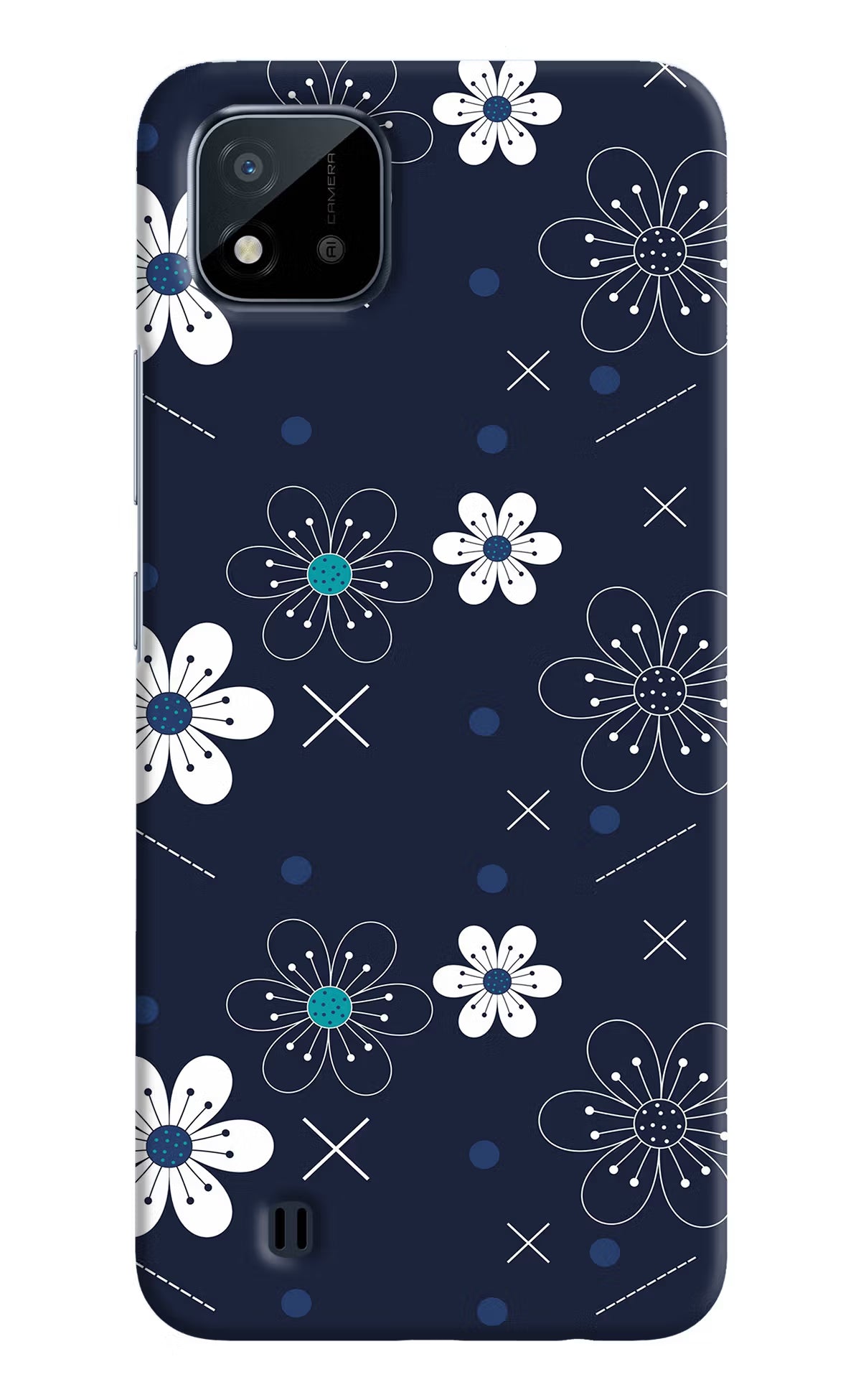 Flowers Realme C20 Hard Case Back Cover by Casekaro