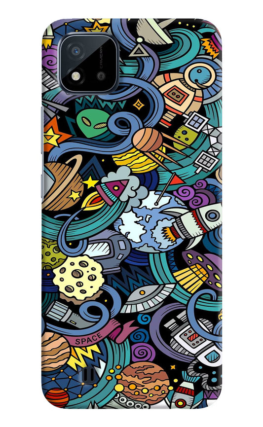 Space Abstract Realme C20 Hard Case Back Cover by Casekaro