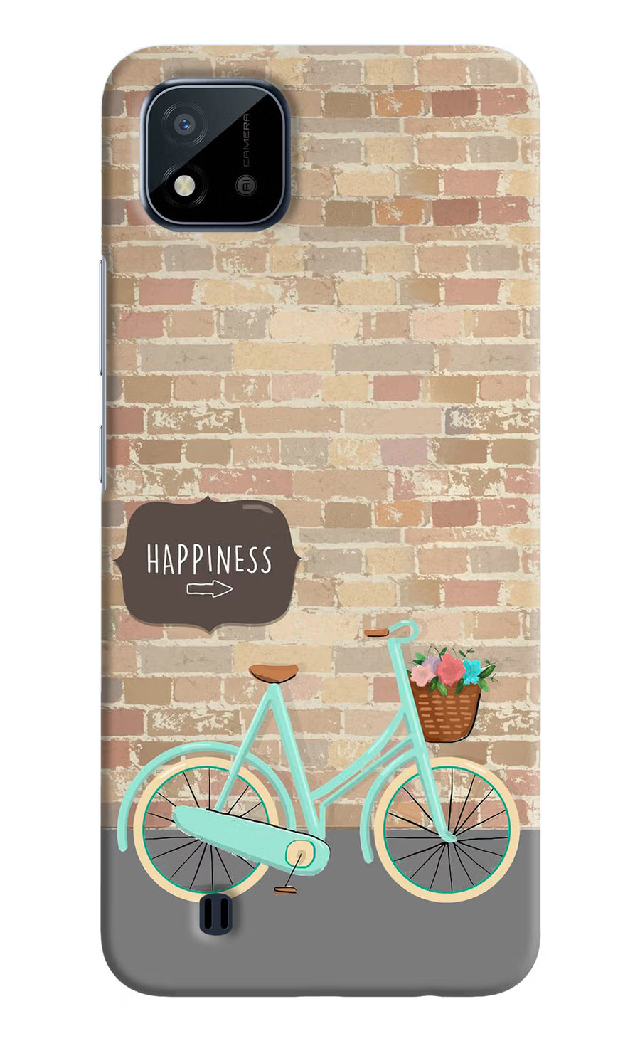 Happiness Artwork Realme C20 Back Cover, Hard case