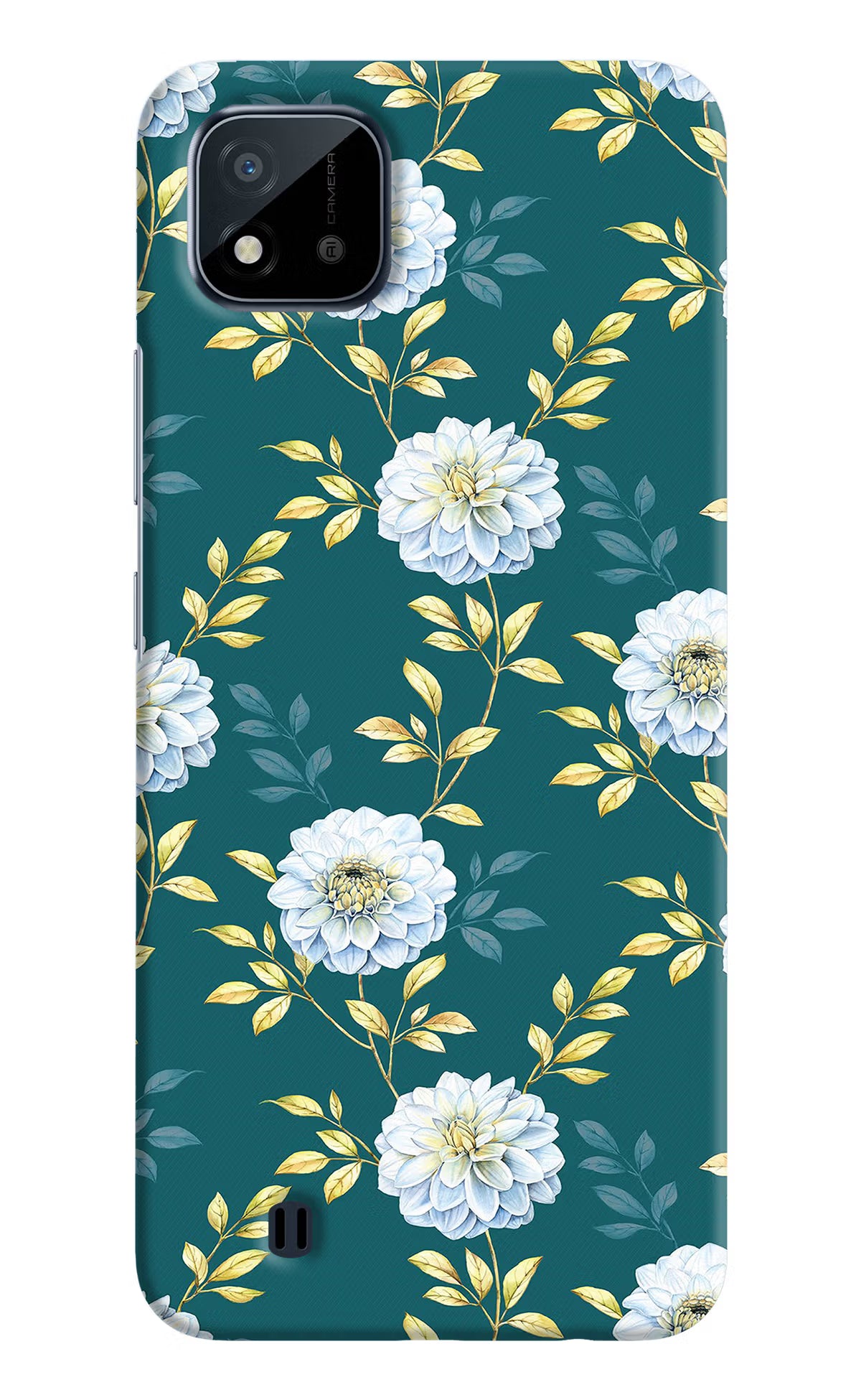 Flowers Realme C20 Hard Case Back Cover by Casekaro