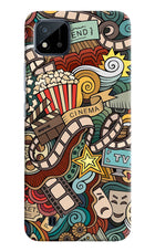 Cinema Abstract Realme C20 Hard Case Back Cover by Casekaro