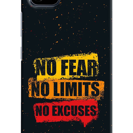 No Fear No Limits No Excuse Realme C20 Hard Case Back Cover by Casekaro