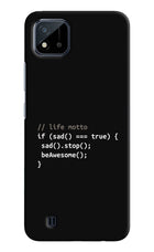 Life Motto Code Realme C20 Hard Case Back Cover by Casekaro