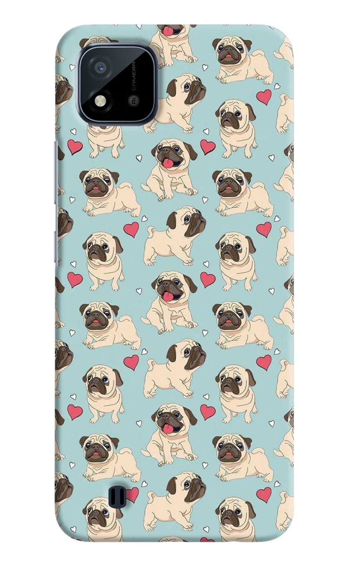 Pug Dog Realme C20 Hard Case Back Cover by Casekaro