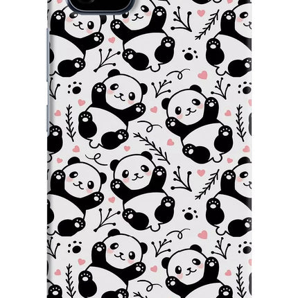 Cute Panda Realme C20 Hard Case Back Cover by Casekaro