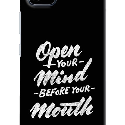 Open Your Mind Before Your Mouth Realme C20 Hard Case Back Cover by Casekaro