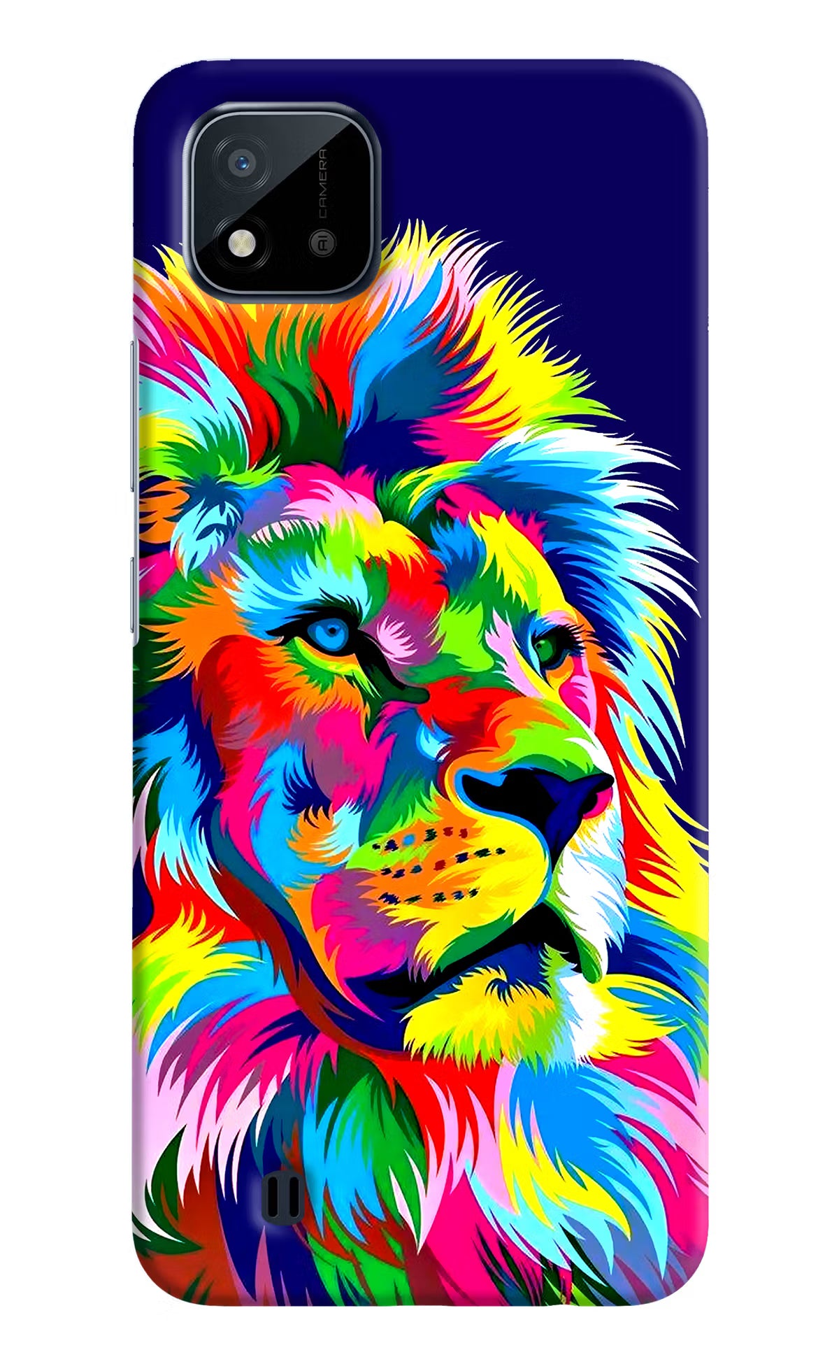 Vector Art Lion Realme C20 Hard Case Back Cover by Casekaro