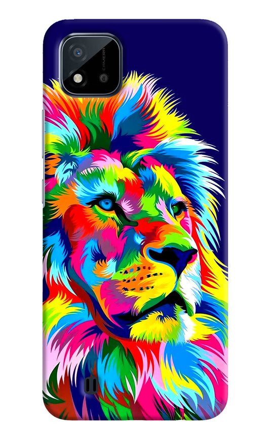 Vector Art Lion Realme C20 Hard Case Back Cover by Casekaro