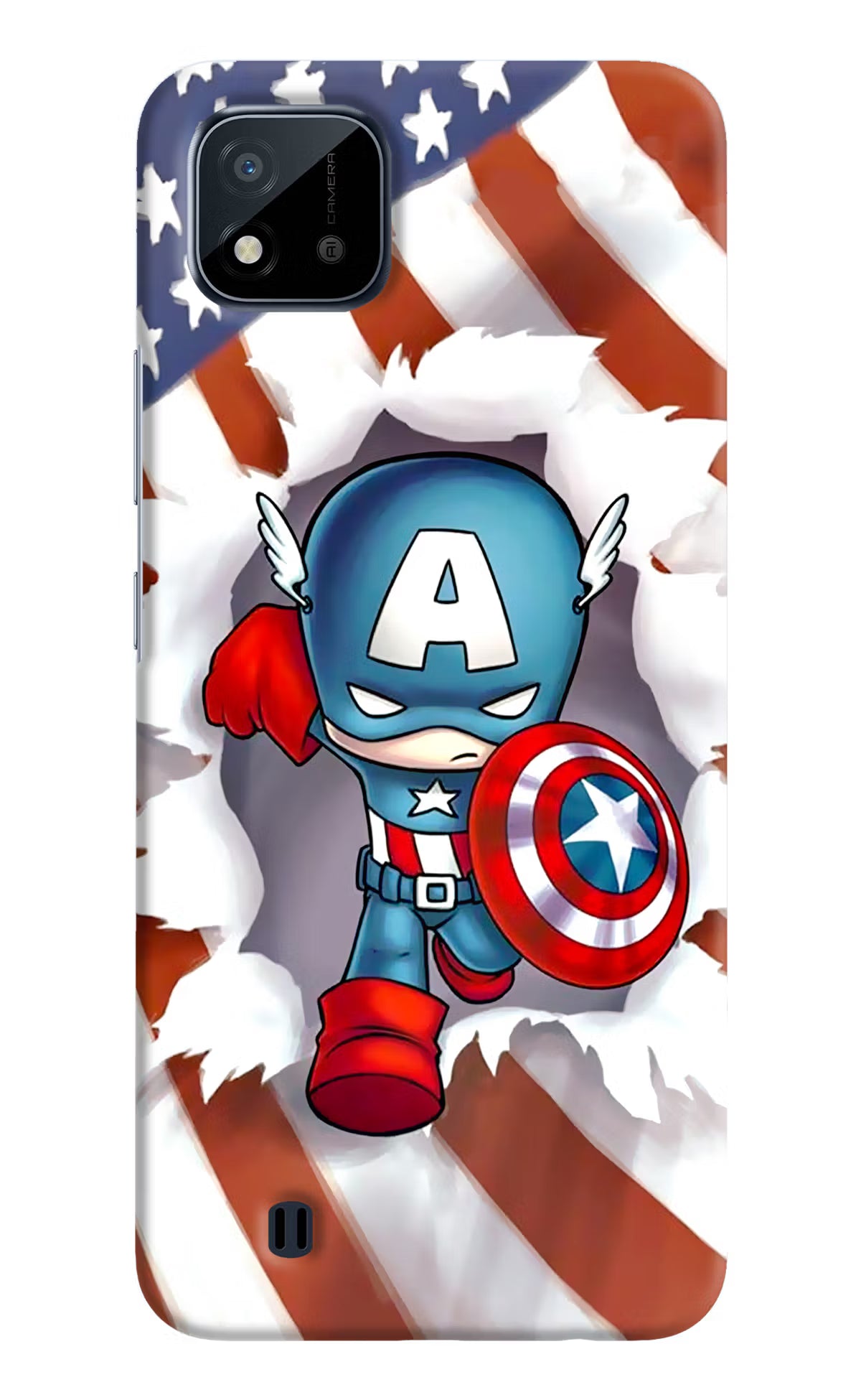 Captain America Realme C20 Hard Case Back Cover by Casekaro
