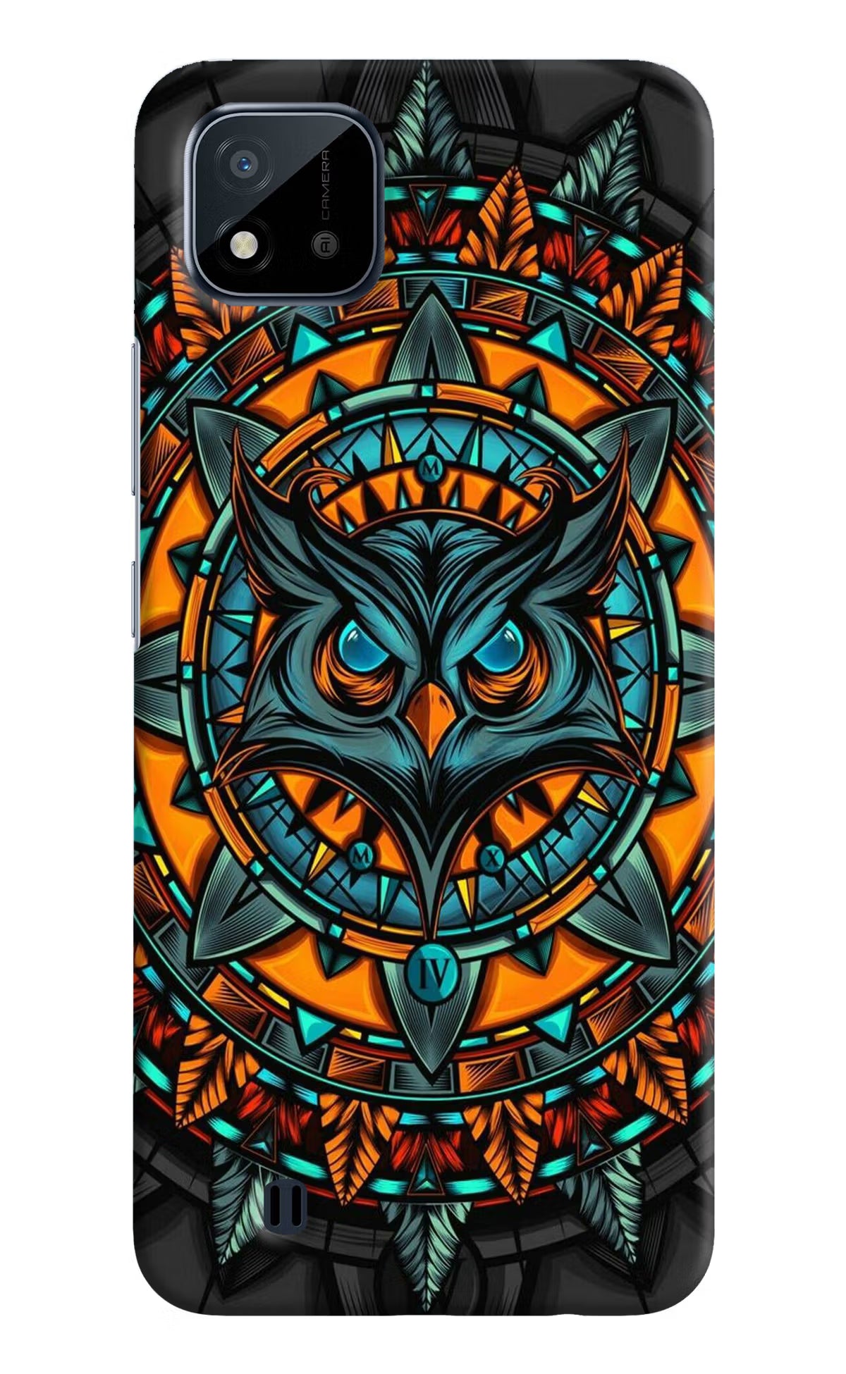 Angry Owl Art Realme C20 Hard Case Back Cover by Casekaro