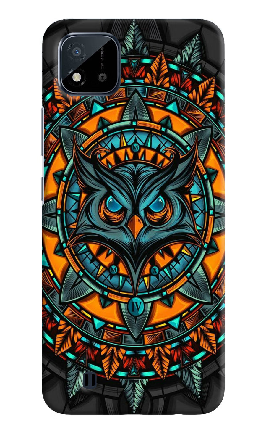 Angry Owl Art Realme C20 Back Cover, Hard case