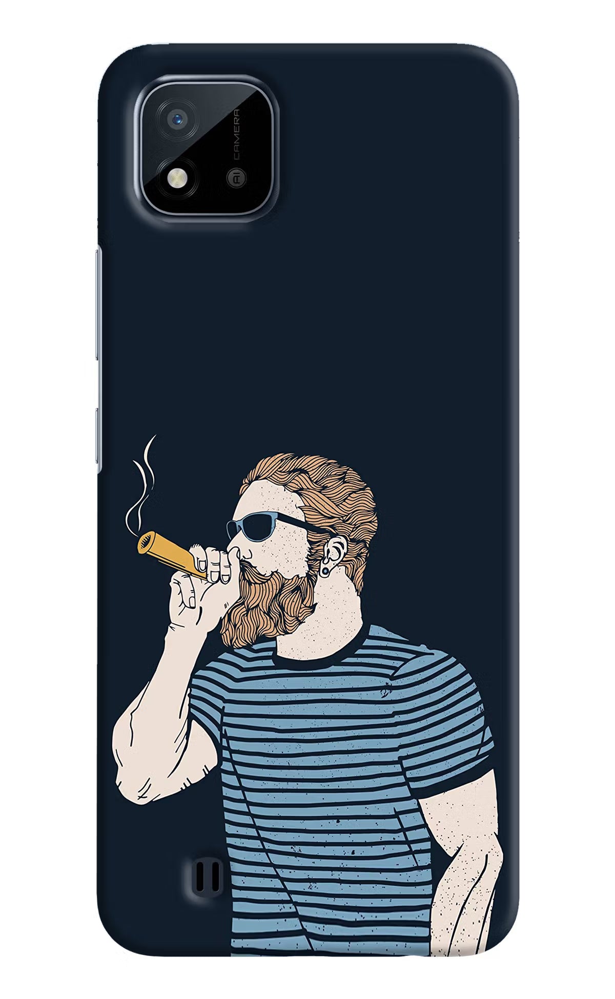 Smoking Realme C20 Hard Case Back Cover by Casekaro