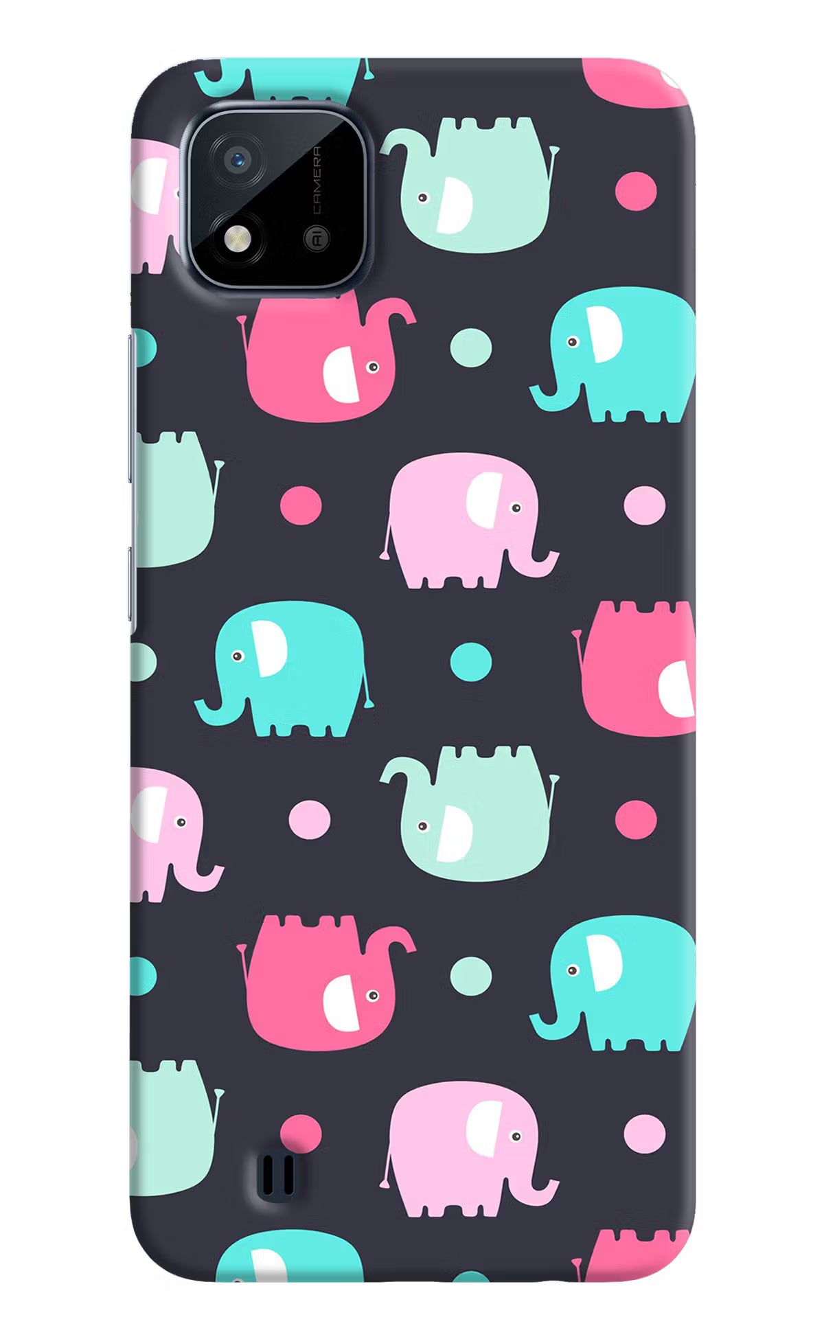 Elephants Realme C20 Hard Case Back Cover by Casekaro