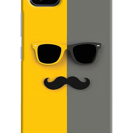 Sunglasses with Mustache Realme C20 Hard Case Back Cover by Casekaro