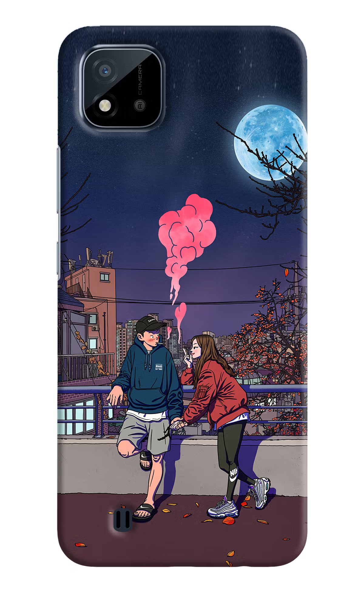 Chilling Couple Realme C20 Hard Case Back Cover by Casekaro