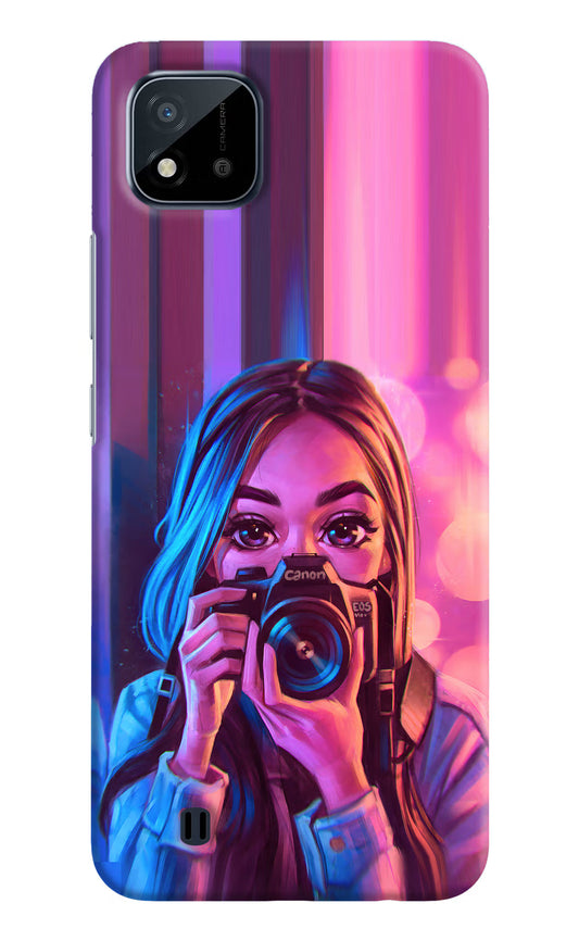 Girl Photographer Realme C20 Hard Case Back Cover by Casekaro