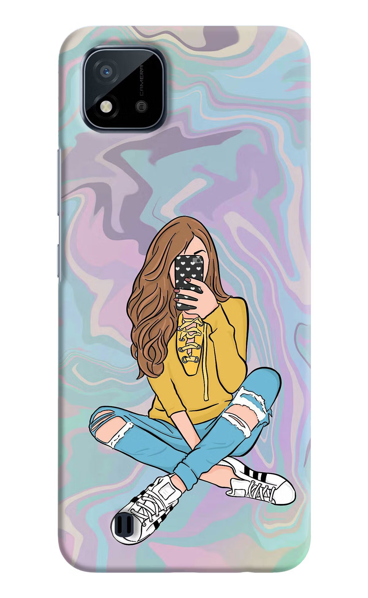 Selfie Girl Realme C20 Hard Case Back Cover by Casekaro