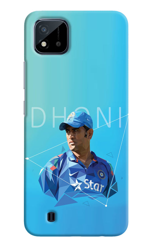Dhoni Artwork Realme C20 Hard Case Back Cover by Casekaro
