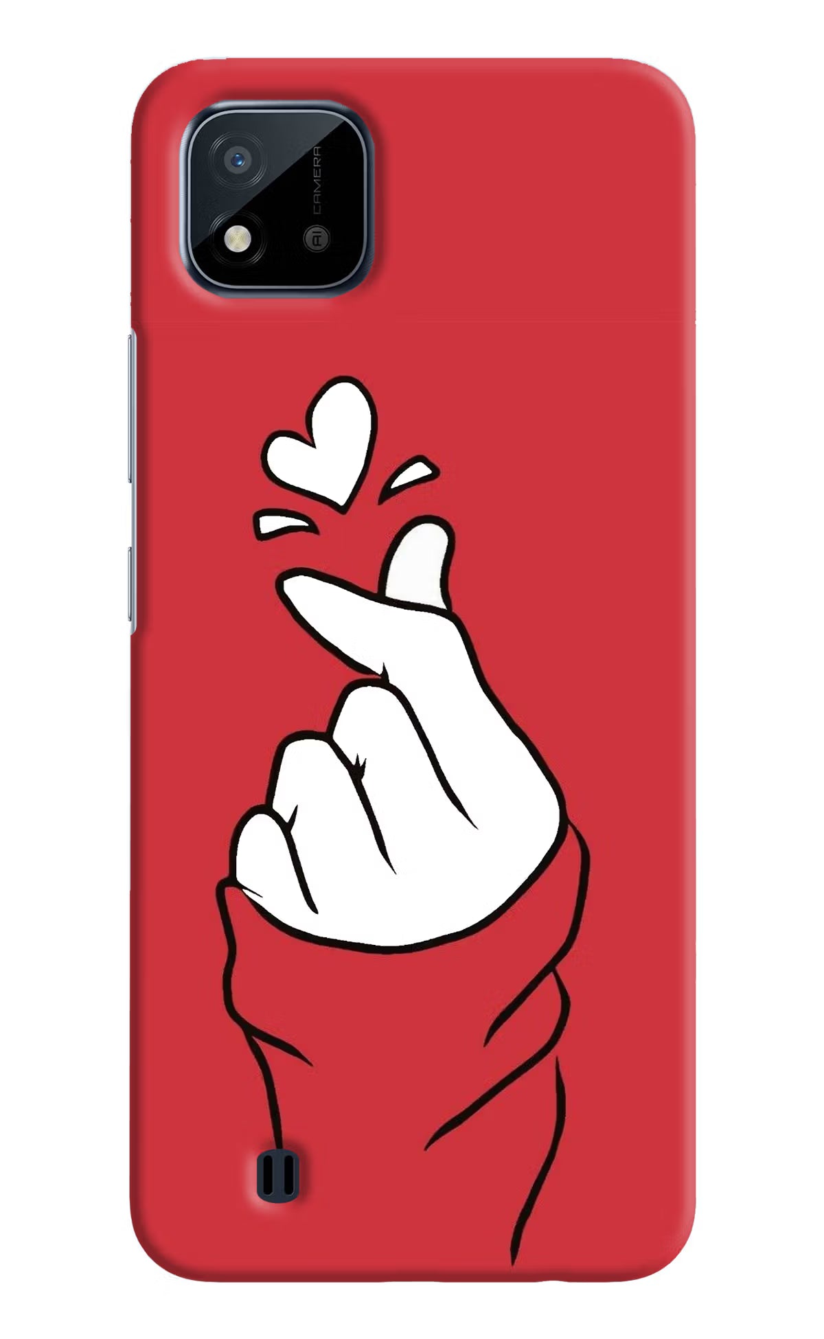 Korean Love Sign Realme C20 Hard Case Back Cover by Casekaro