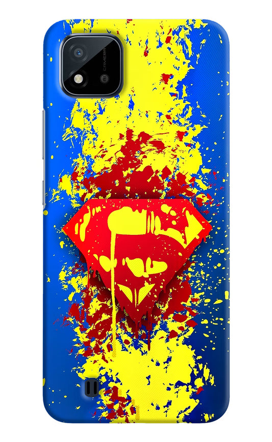 Superman logo Realme C20 Hard Case Back Cover by Casekaro