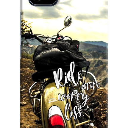 Ride More Worry Less Realme C20 Hard Case Back Cover by Casekaro