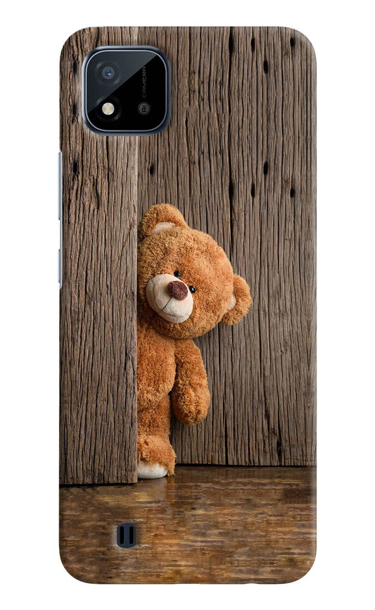 Teddy Wooden Realme C20 Hard Case Back Cover by Casekaro