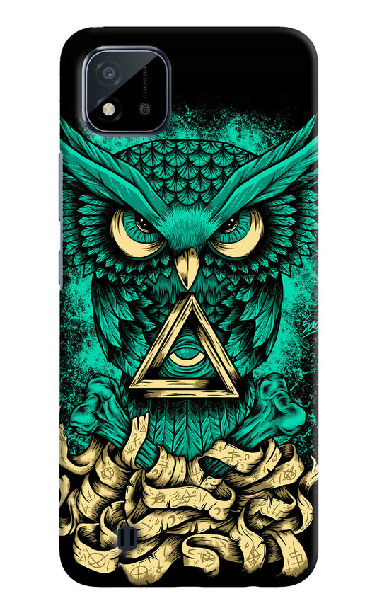 Green Owl Realme C20 Hard Case Back Cover by Casekaro