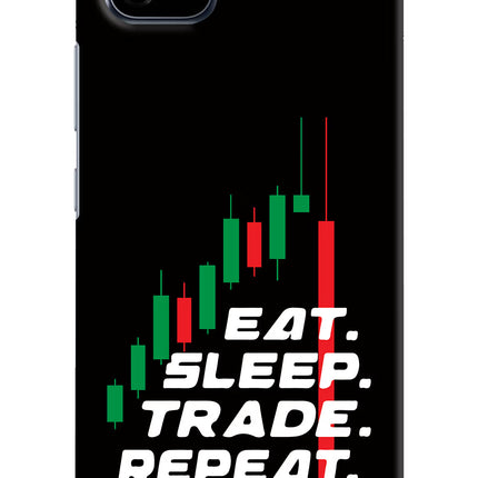 Eat Sleep Trade Repeat Realme C20 Hard Case Back Cover by Casekaro