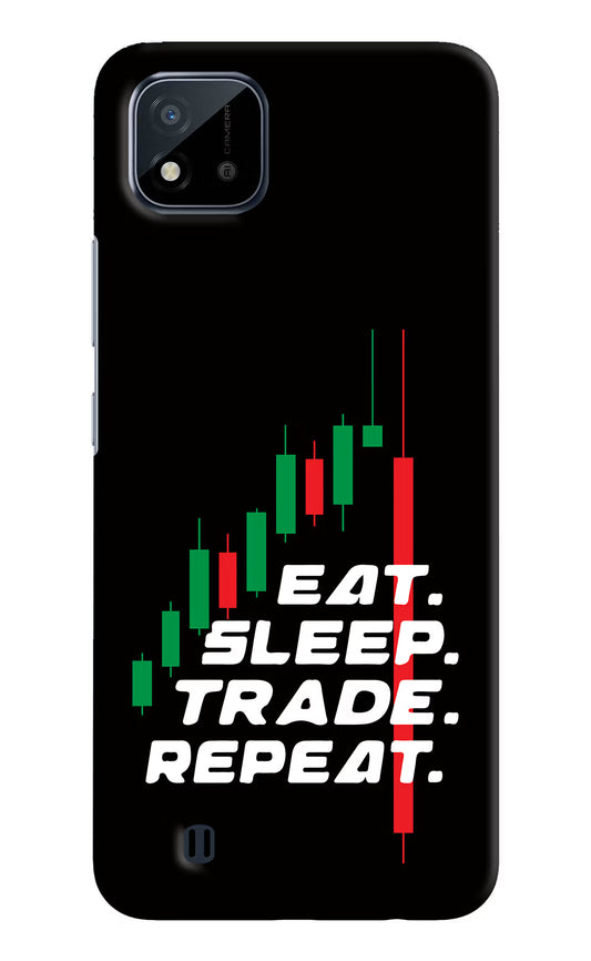 Eat Sleep Trade Repeat Realme C20 Hard Case Back Cover by Casekaro