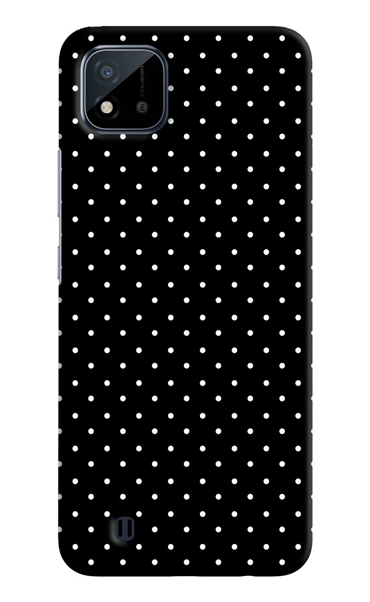 White Dots Realme C20 Hard Case Back Cover by Casekaro