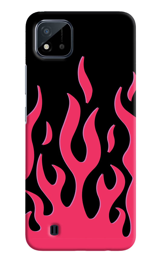 Fire Flames Realme C20 Hard Case Back Cover by Casekaro