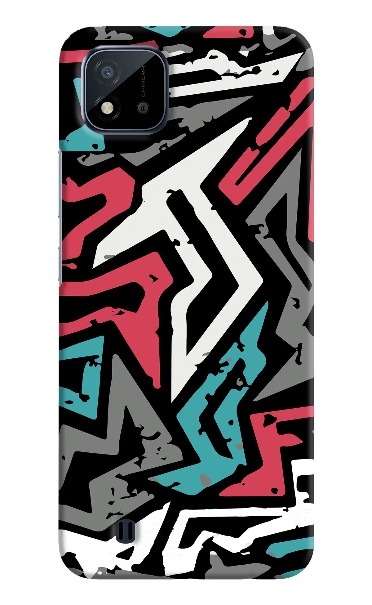 Geometric Graffiti Realme C20 Hard Case Back Cover by Casekaro
