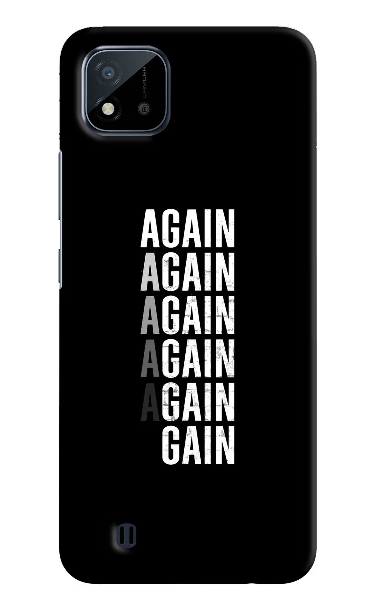 Again Again Gain Realme C20 Hard Case Back Cover by Casekaro