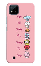 BTS names Realme C20 Hard Case Back Cover by Casekaro