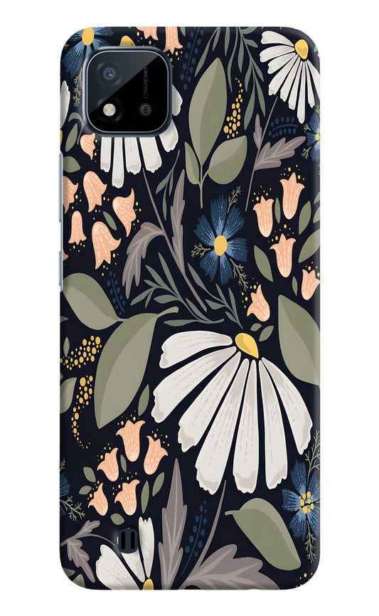 Flowers Art Realme C20 Hard Case Back Cover by Casekaro