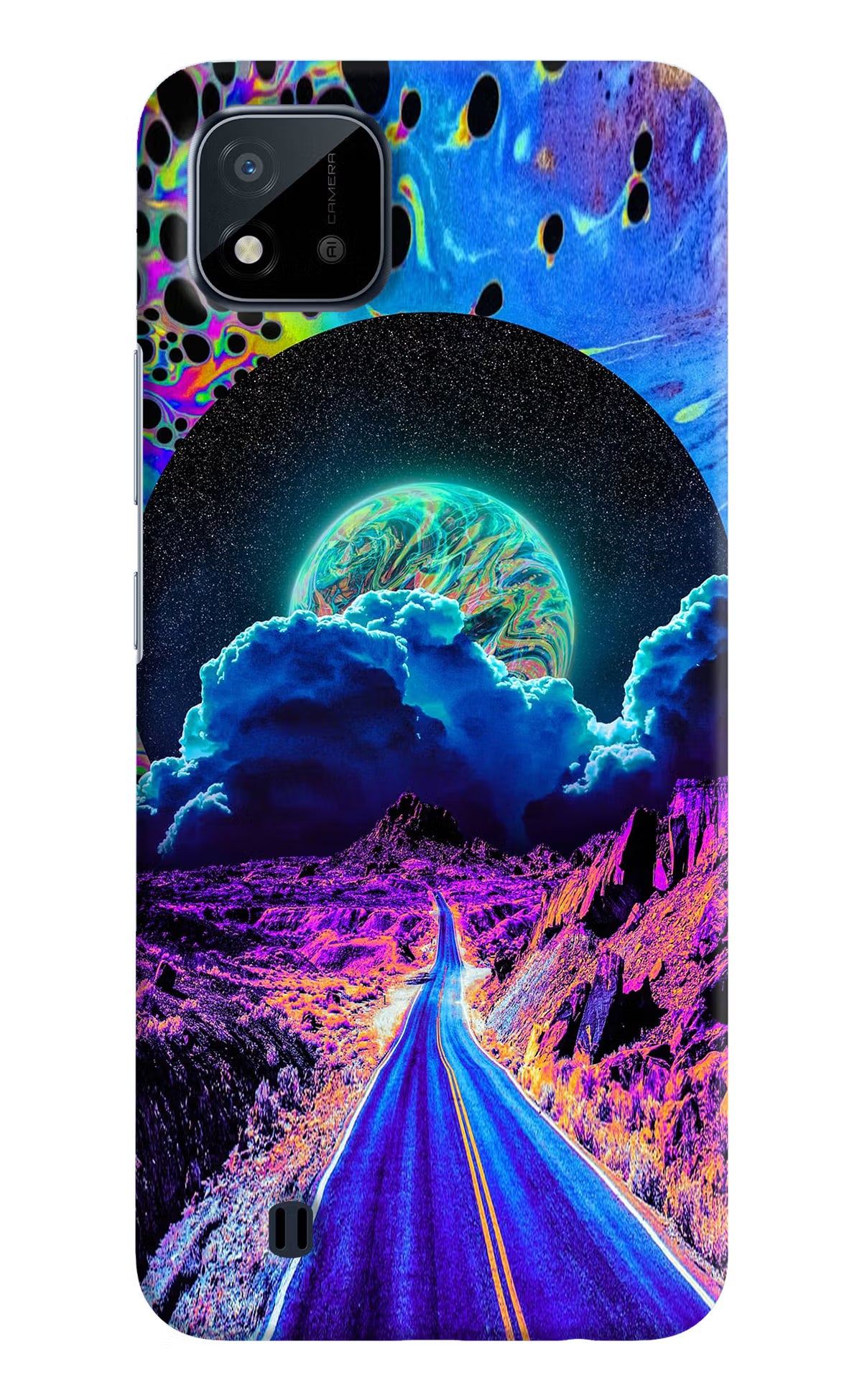 Psychedelic Painting Realme C20 Hard Case Back Cover by Casekaro