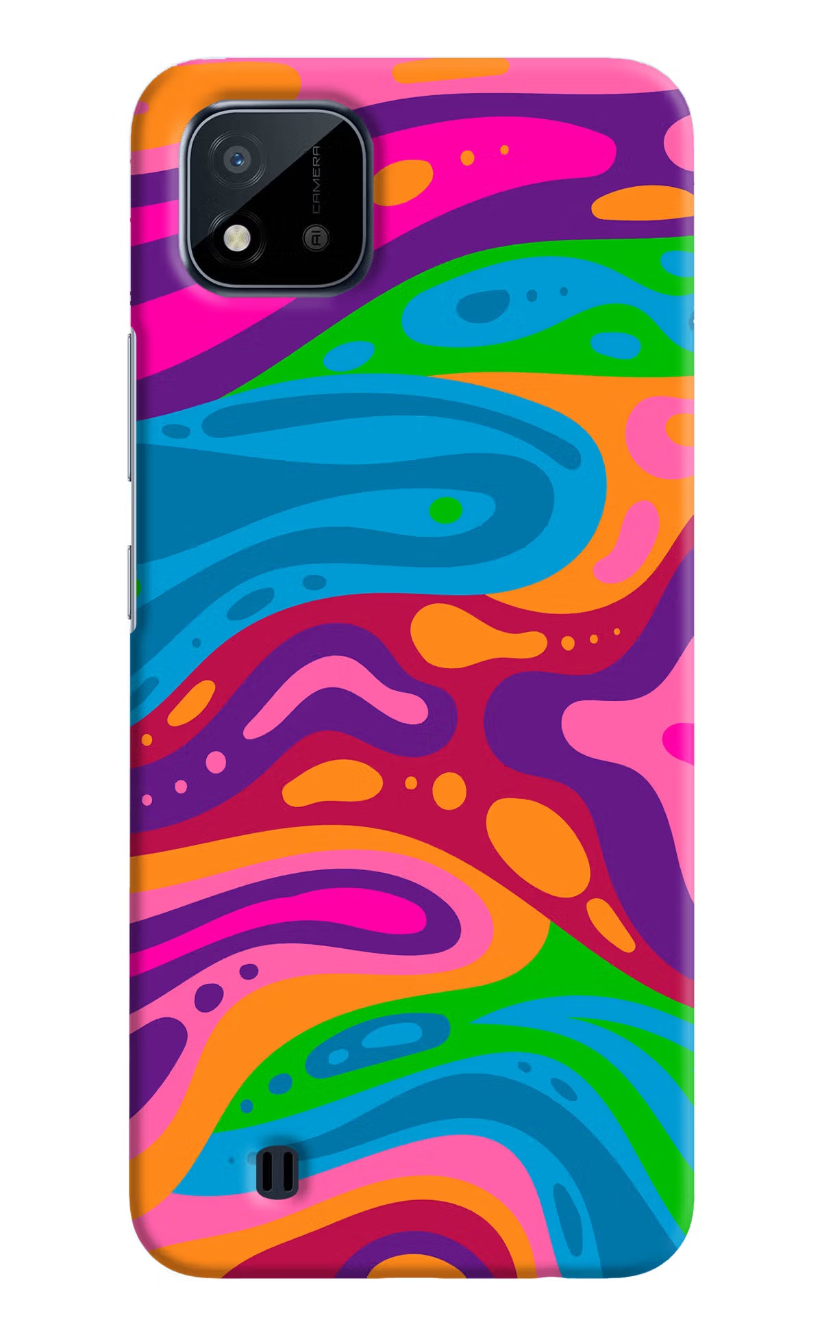 Trippy Pattern Realme C20 Hard Case Back Cover by Casekaro
