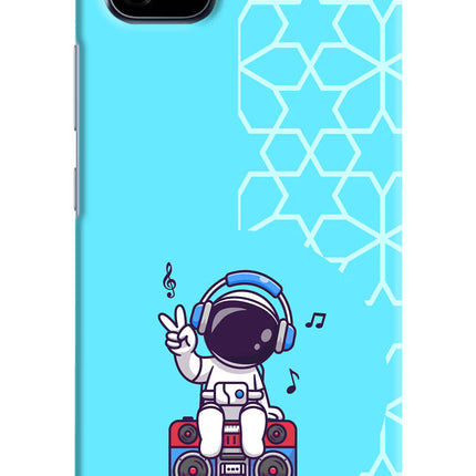 Cute Astronaut Chilling Realme C20 Hard Case Back Cover by Casekaro