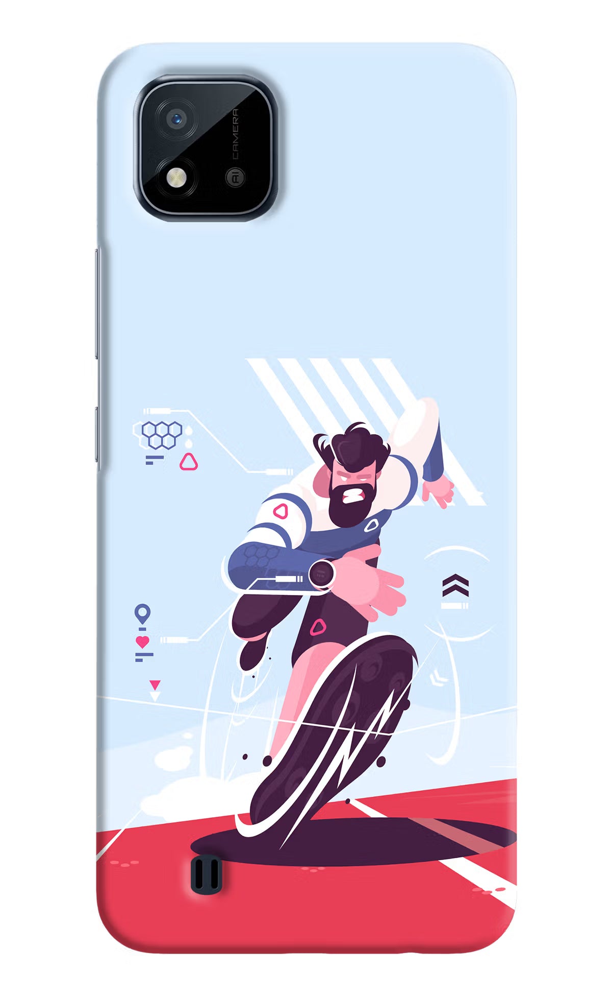 Run Pro Realme C20 Hard Case Back Cover by Casekaro