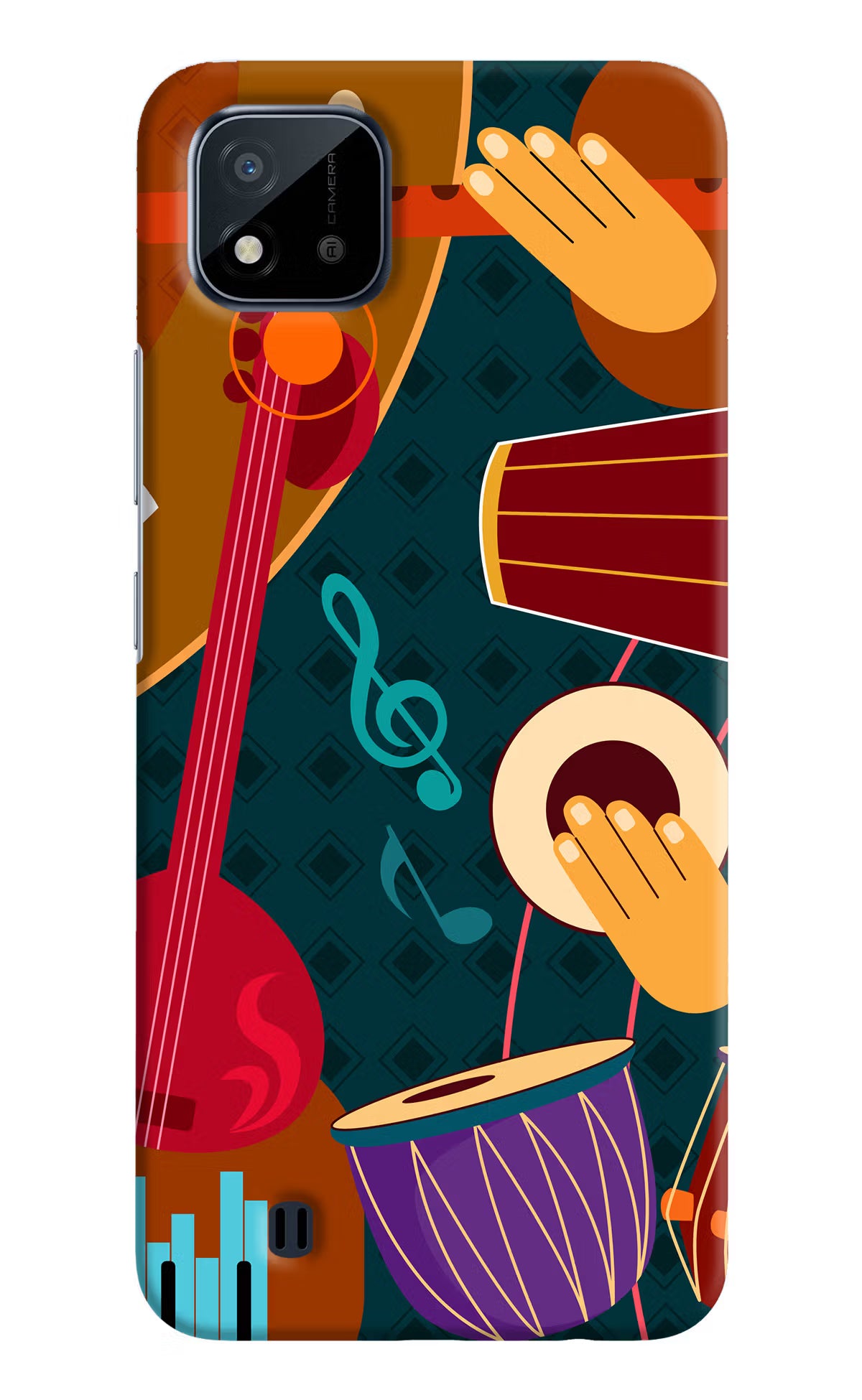 Music Instrument Realme C20 Hard Case Back Cover by Casekaro