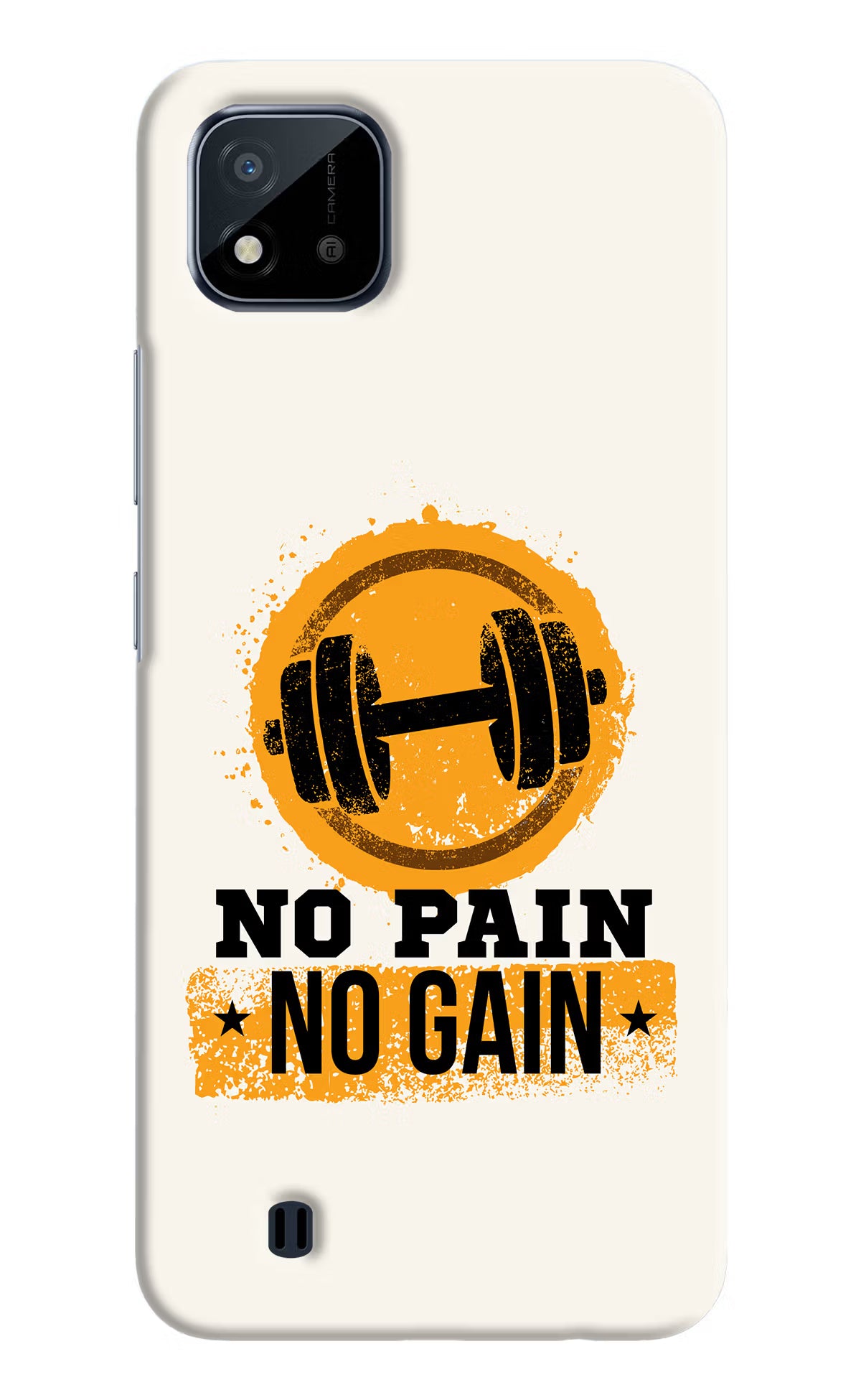 No Pain No Gain Realme C20 Hard Case Back Cover by Casekaro