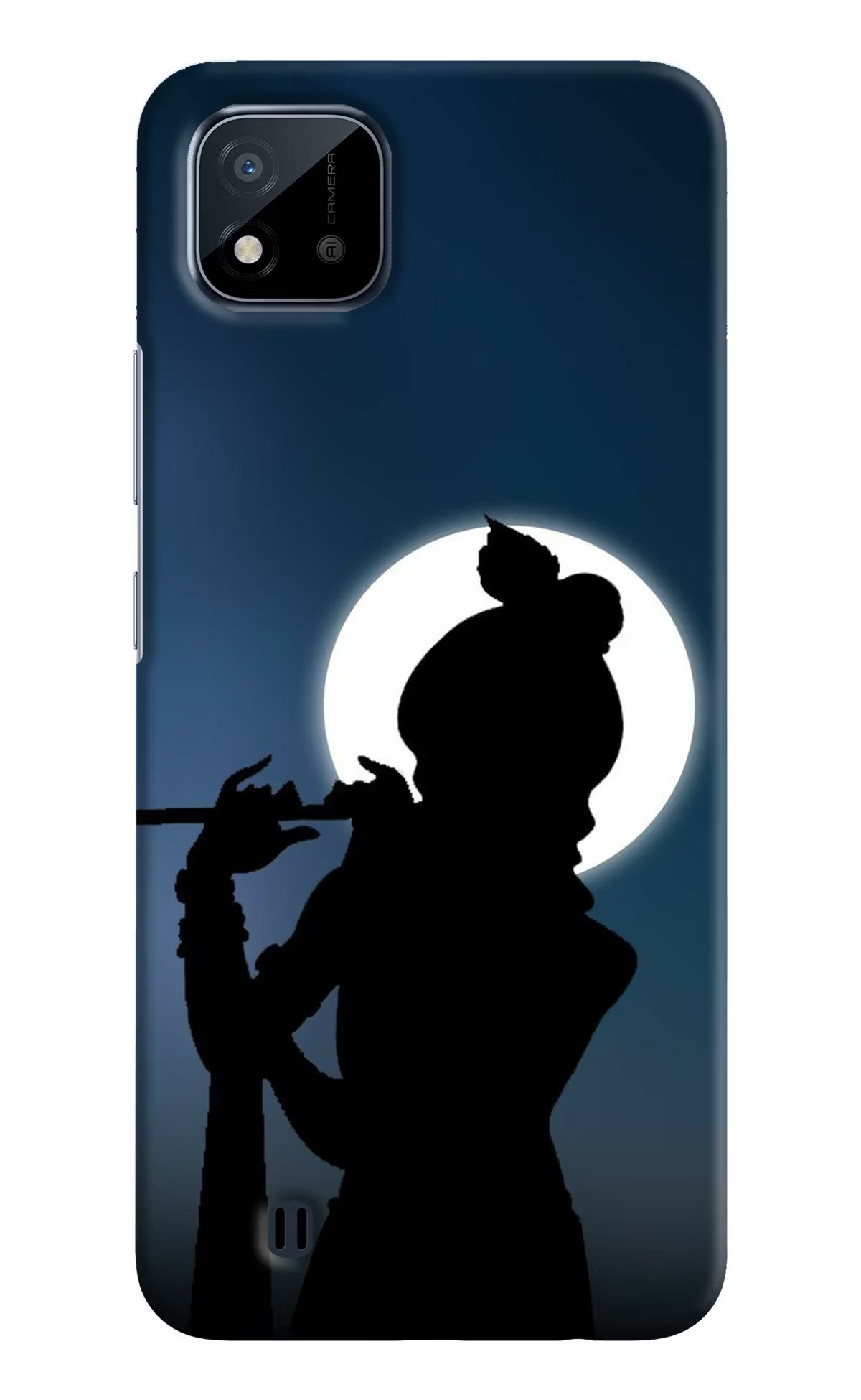 Shri Krishna Silhouette Realme C20 Hard Case Back Cover by Casekaro