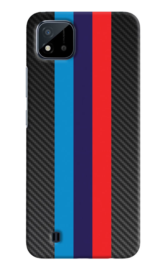 BMW Stripes Pattern Realme C20 Hard Case Back Cover by Casekaro
